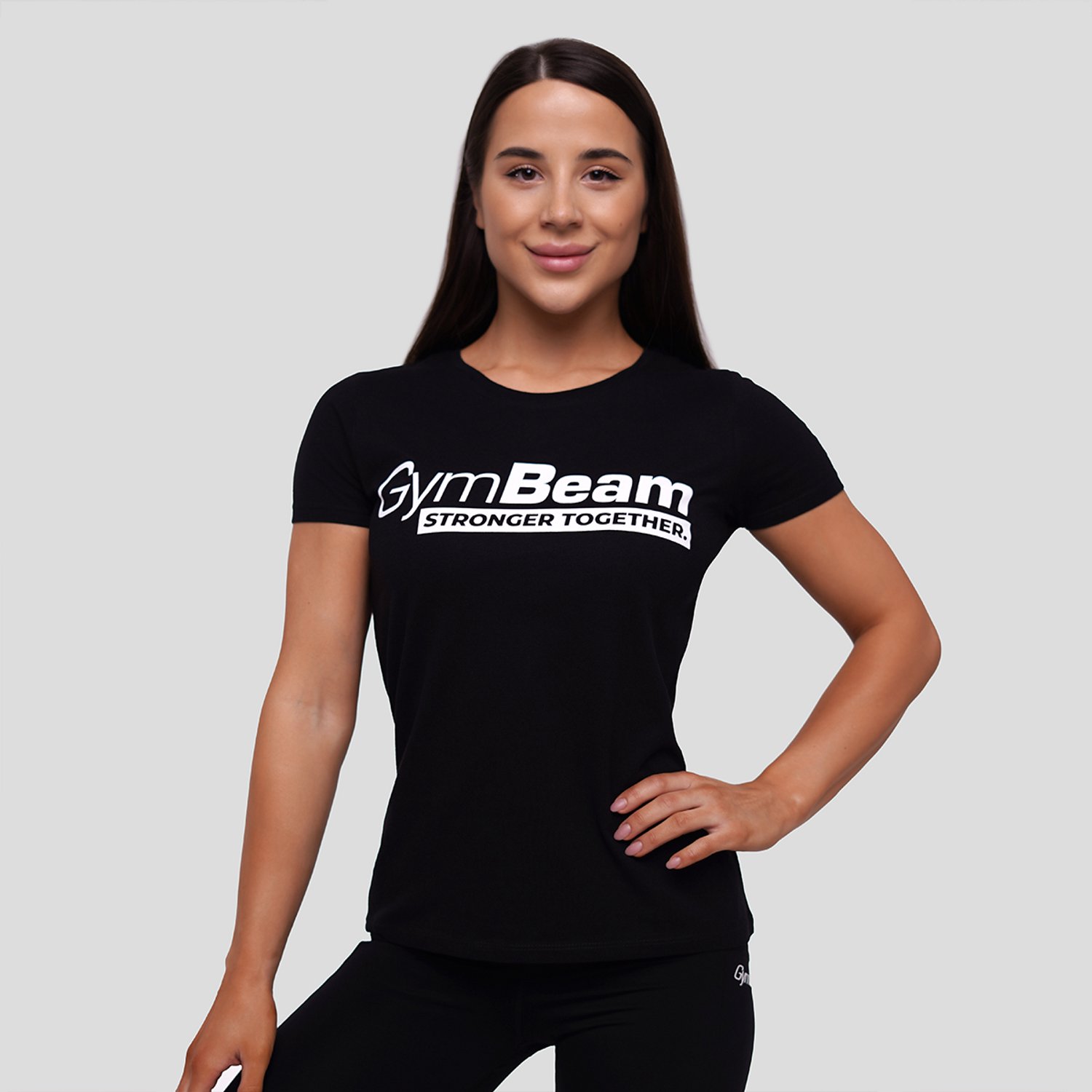 GymBeam Vrouwen Samen Sterker T-Shirt Zwart M