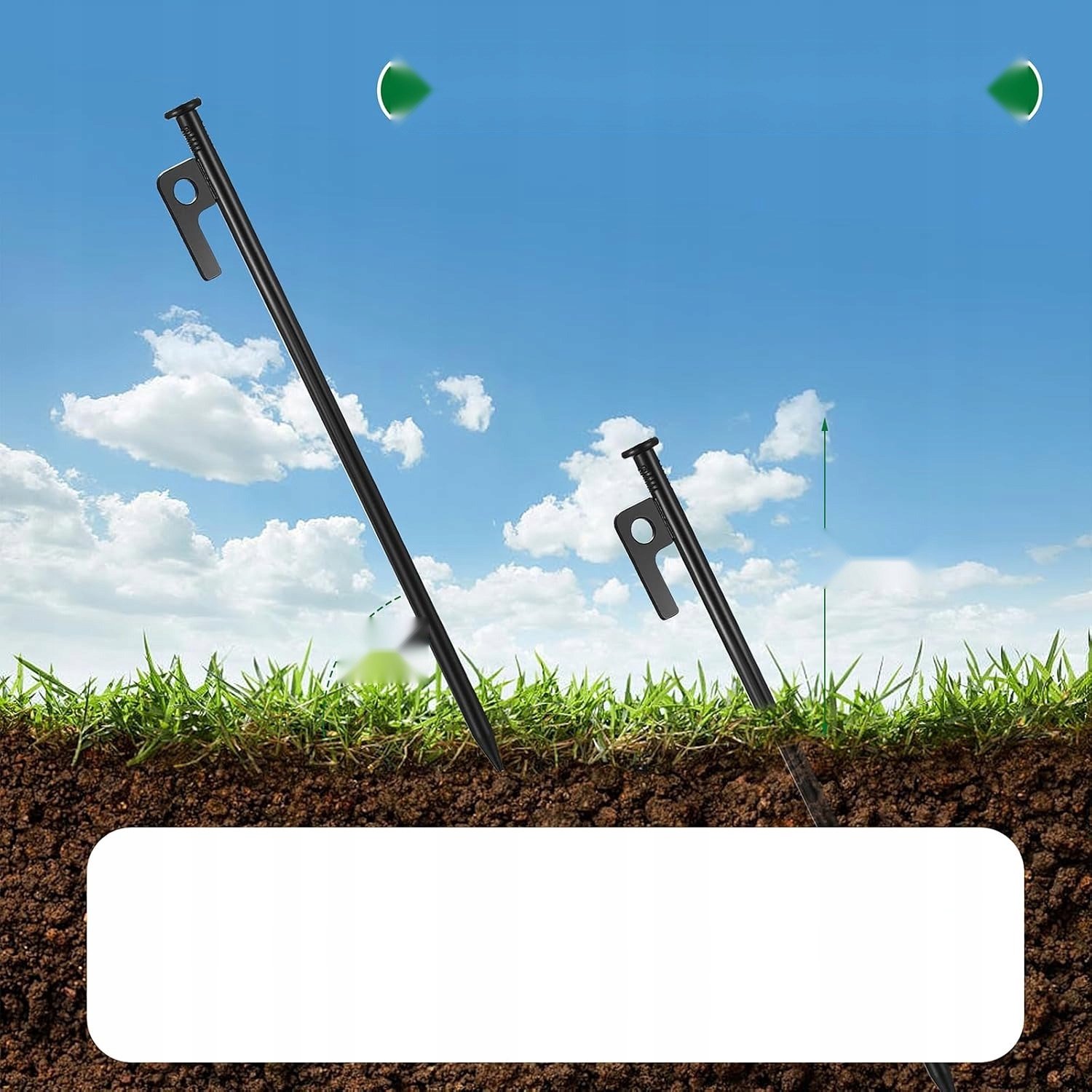 6x Sterke Metalen Haringen 30 cm - Camping & Tuin