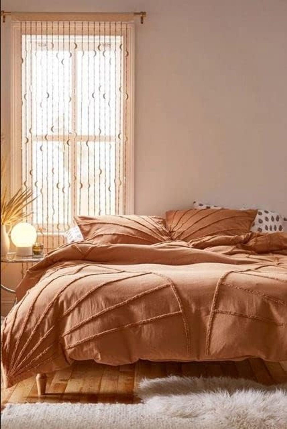 Katoen Tufted Dekbedovertrek Boho Beddengoed Set UO Dekbed, 1 Dekbedovertrek + 2 kussenslopen, Geen vulling inbegrepen (Terracotta, Twin 68'' x 90'' Inches)