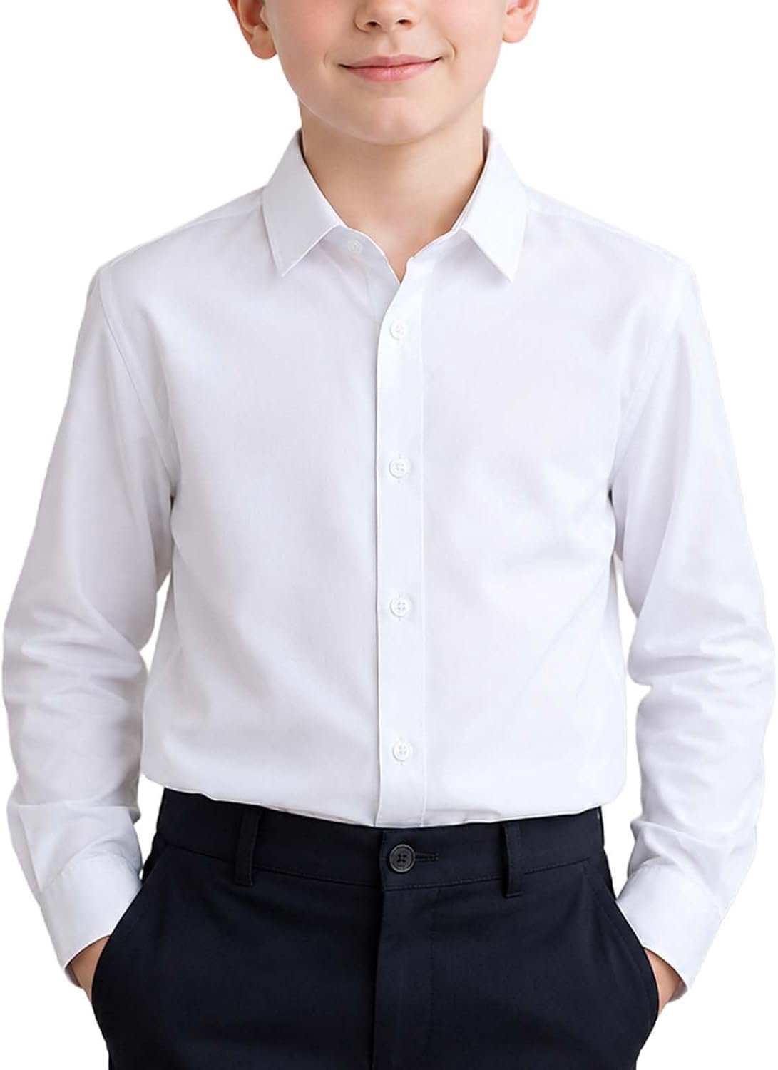 Katoenen shirt met lange mouwen voor kinderen van 6 tot 14 jaar