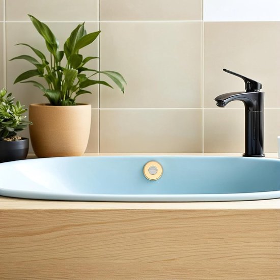 2 Stuks Gouden Ronde Overloopdop voor Wastafel Duurzame Hygiënische Afdekking voor Badkamer Keuken Eenvoudig Te Installeren Afvoer Overloopring voor Standaard Gootstenen — afbeelding 2