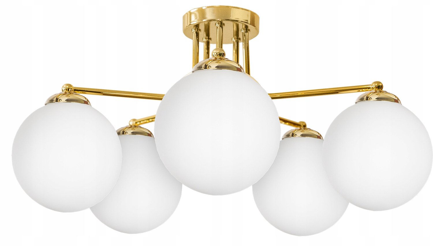 Merkloze Witte Glazen Hanglamp 5xE27 Modern