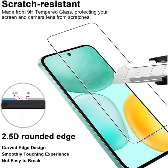 2 stuks gehard glas compatibel met OUKITEL WP62 5G schermbeschermer schokbestendig anti-kras — afbeelding 5