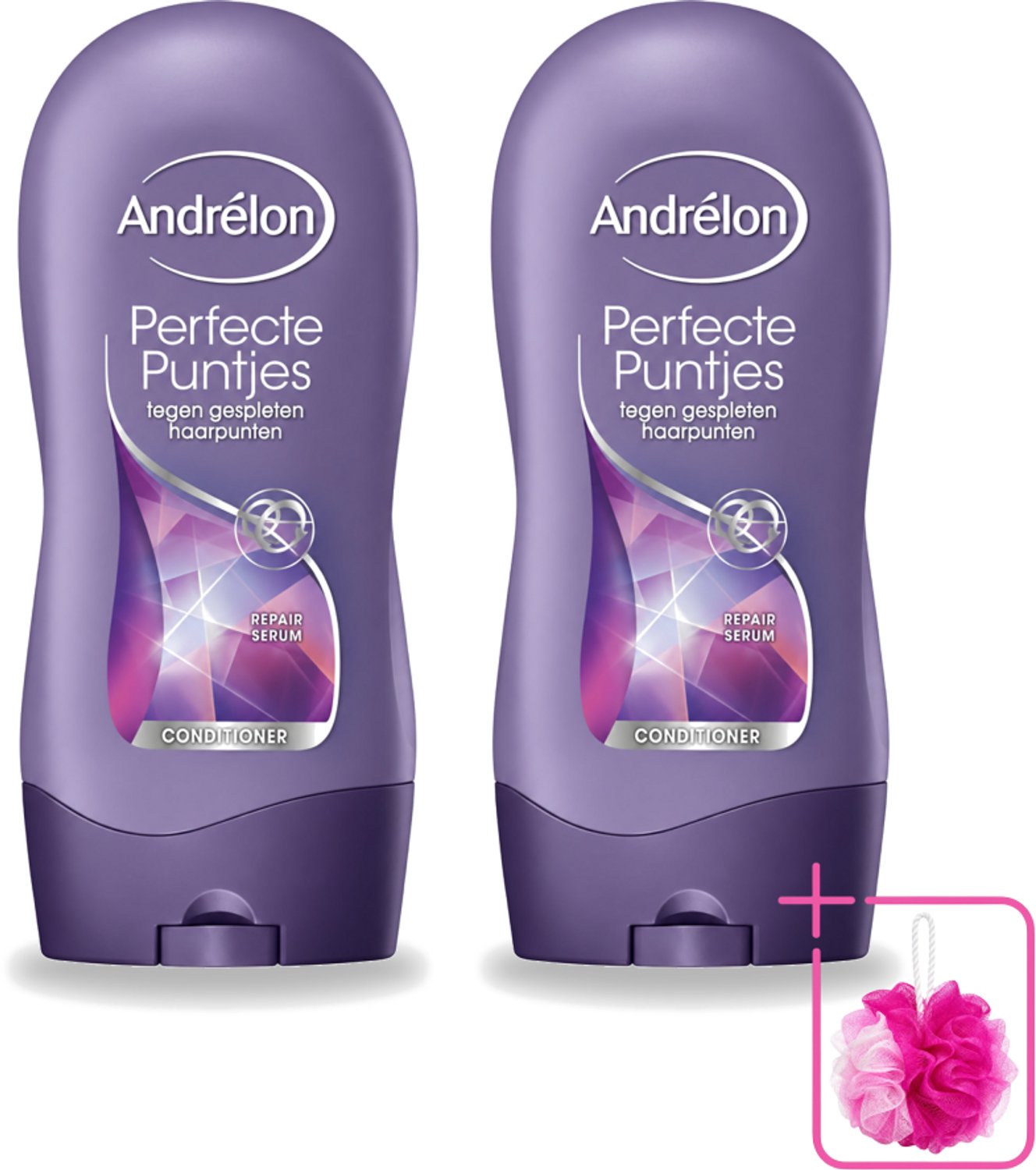 2 x Andrélon - Perfecte Puntjes - Conditioner - Tegen Gespleten Haarpunten - 300 ml - Bulkverpakking - Haarpunten beschermen - Douchemop - Haarpunten herstellen