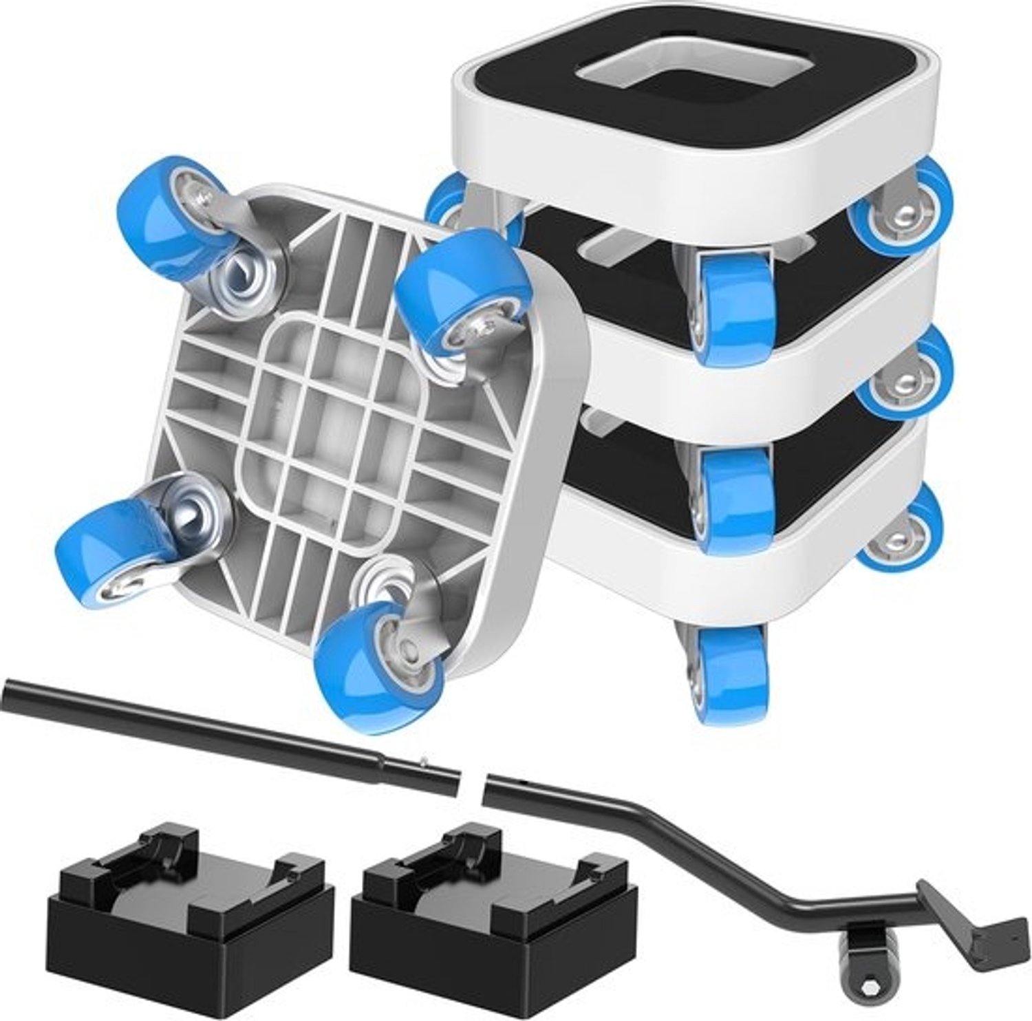 Meubelrollers set - Verhuishulpmiddel - Meubels verplaatsen - 360 graden draaibaar - 350 kg - Wit