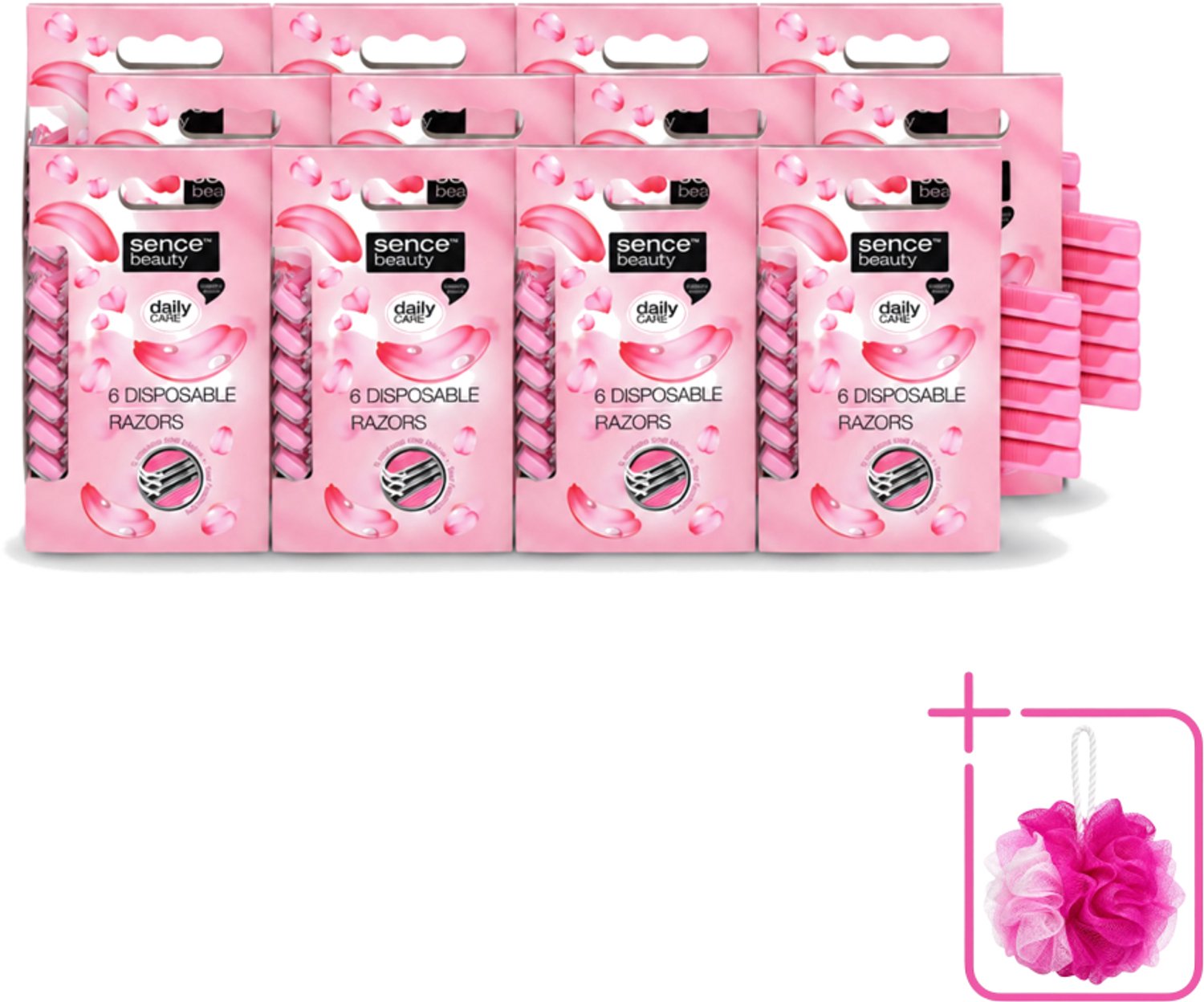 12 x Sence – Wegwerpscheermes – Glad Scheren – Comfort Grip – 6 Wegwerpscheermes - Bulkverpakking - Scheermesje - Scheermes