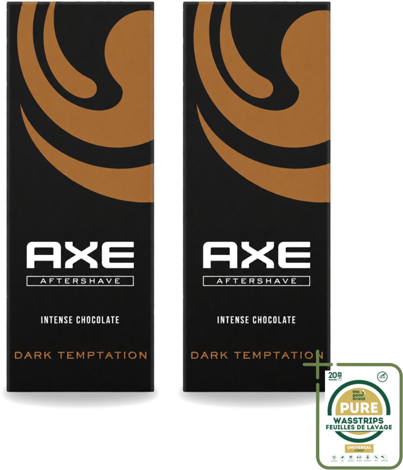 2 x Axe - Aftershave - Dark Temptation - Intense Chocolate - 100 ml - Wasstrips - Aftershave - Aftershave Geur - Chocolade Aftershave - Axe Aftershave - Aftershave Voor Mannen