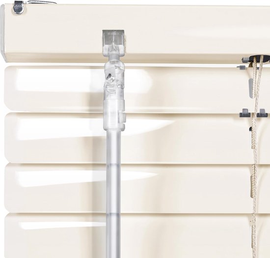 Sonello Aluminium Jaloezie voor Binnenshuis 80x130cm Klemmfix Romig — afbeelding 5