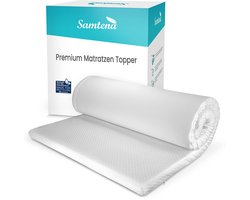 Samtena visco-elastische matrastopper Deluxe met Memory Foam-effect, 140x200x5cm - ShopVlot