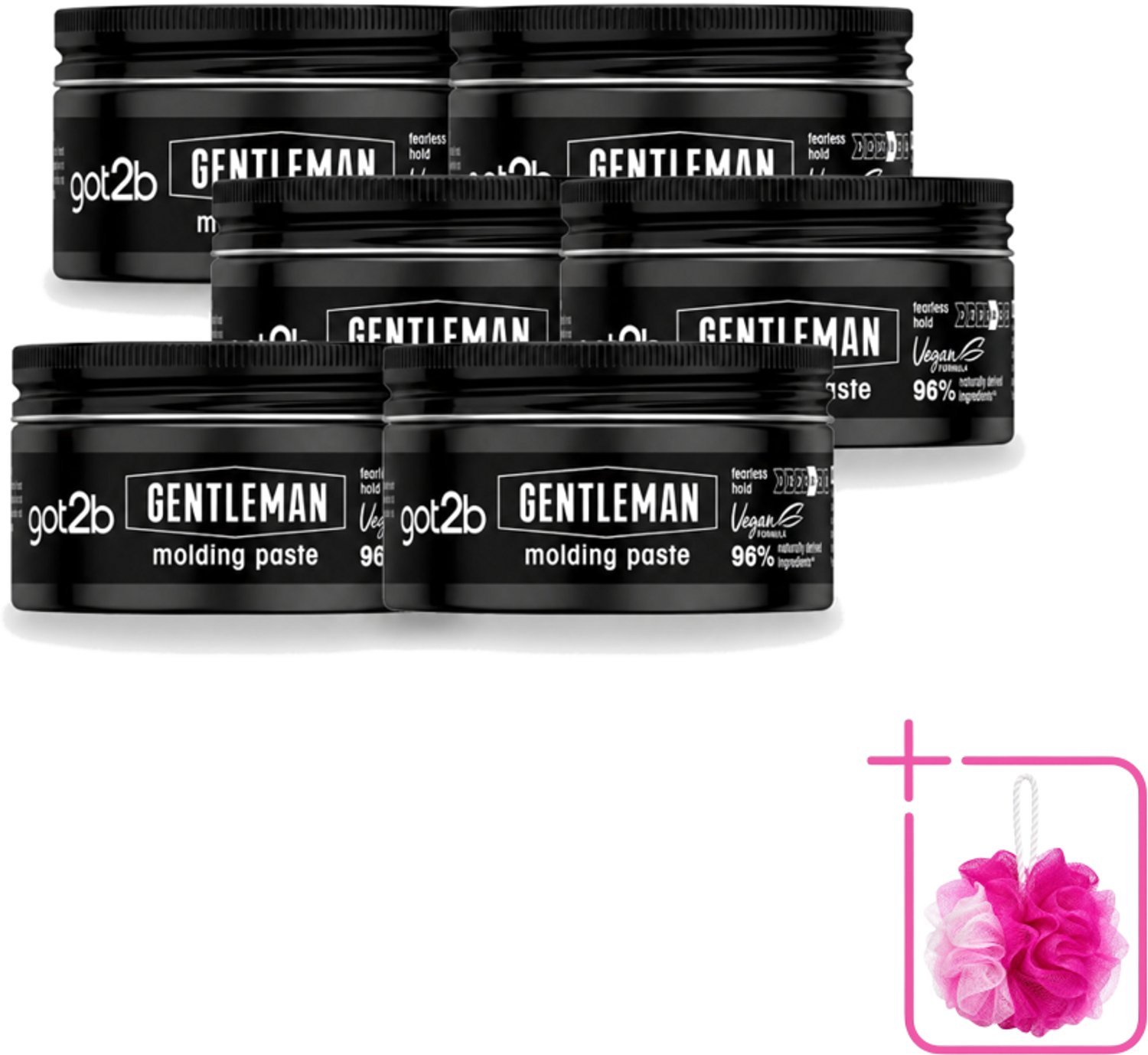 6 x Got2B - Molding Paste - Gentleman - 100 ml - Bulkverpakking - Haarmodel - Douchemop - Stijlvolle look