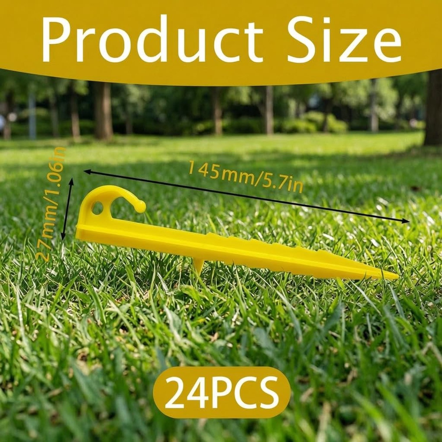 Plastic Tent Pegs 24Pcs, Heavy Duty Camping Pegs voor Luifel