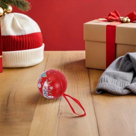 5 Stuks kerst hangende decoratie opbergboxen snoep kerst decoratie koektrommel metalen blikken met deksel losse theepot kerstversieringen voor kinderen — afbeelding 2
