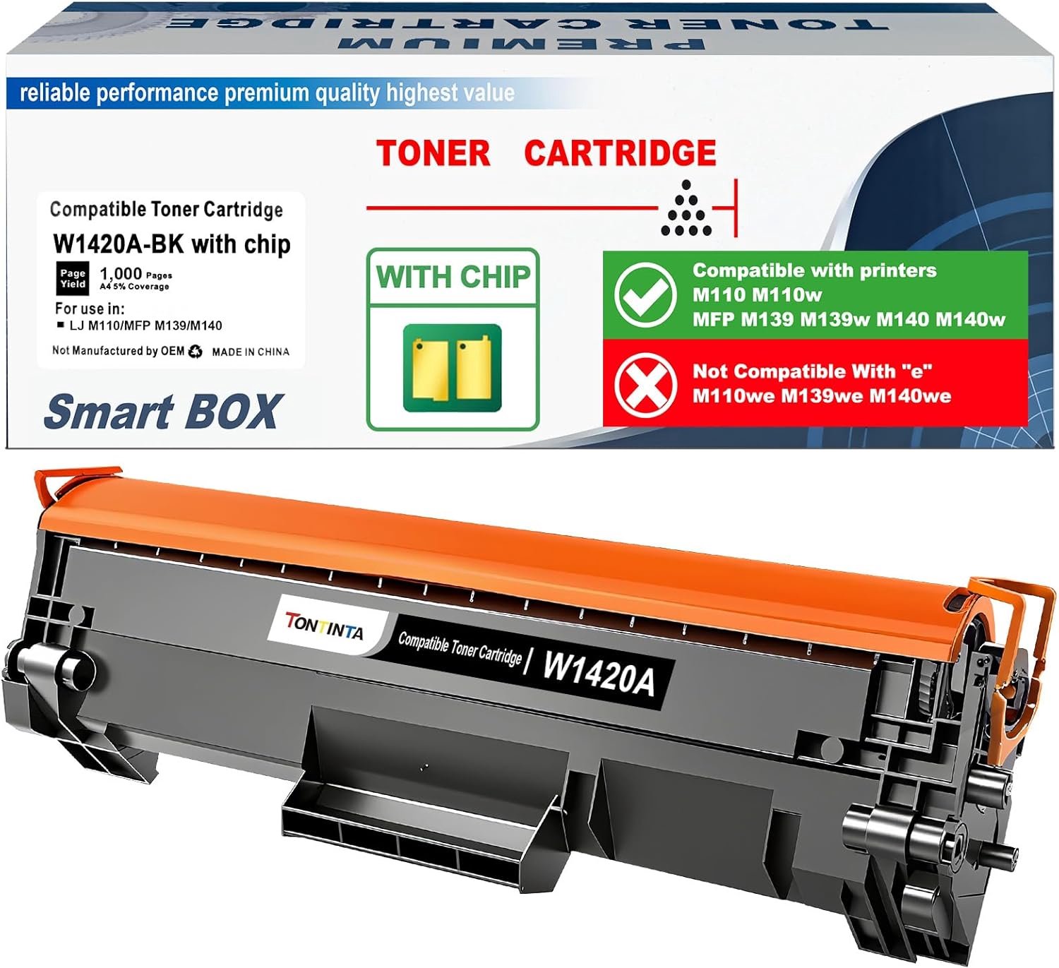 Tonercartridges 142A - Standaard capaciteit zwart - Compatibel met M110 M110w MFP M139 M140 M140w - ShopVlot