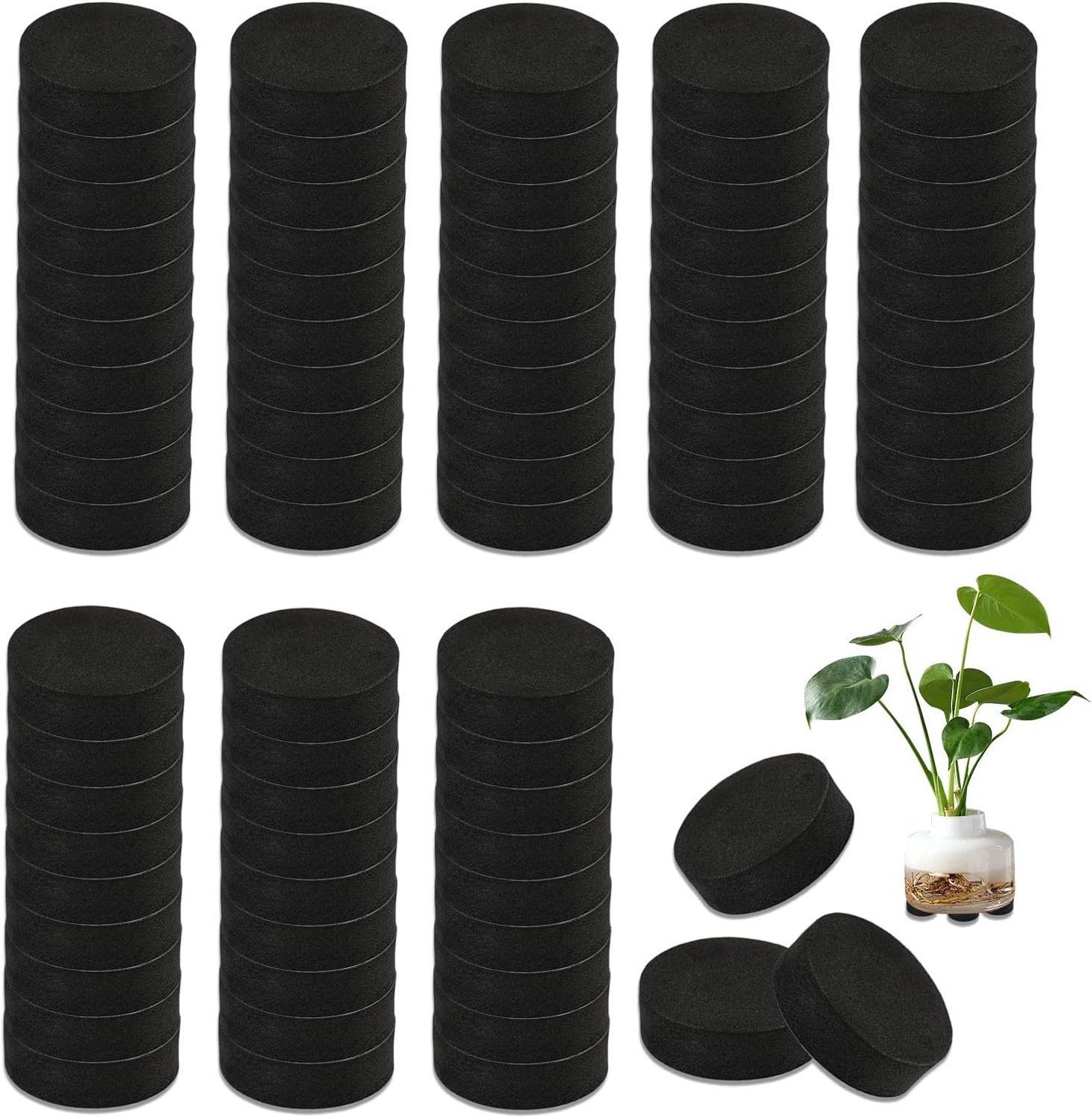 Onzichtbare potvoetjes 80 stuks - antislip zelfklevende EVA-pads - stapelbare pot-risers - betere waterafvoer - ShopVlot