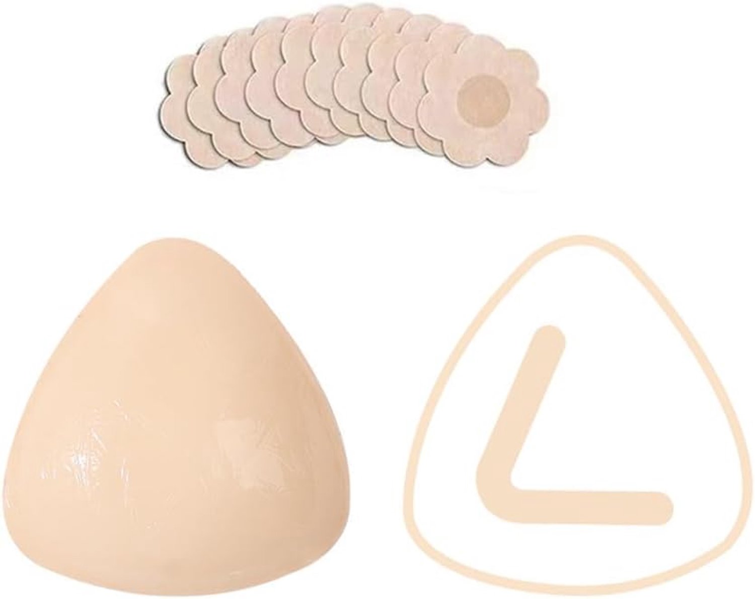 5 Paar Tepelcovers en Bh Pads Push Up Borst Driehoek Beha Inleg Cups Uitneembare Vulling Sticky Nipple Covers Onzichtbare Bh Pads Voor Dames Jurk Bikini Badkleding