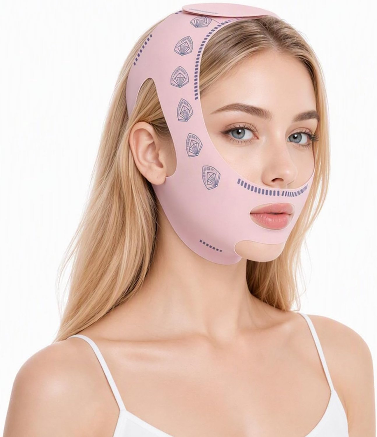 V-Line gezichtsmaskers,herbruikbaar V-Line masker,verbeterd ijskoud liftend masker voor de V-lijn,gezichtsliftend verband voor het verminderen van een dubbele kin en een slappe gezichtshuid,F
