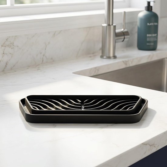 3 Stuks Delige Siliconen Lekmat voor Waterdispenser Formaat Antislip Drainerend Geschikt voor Koelkast Koffiemachine Drankstation — afbeelding 3