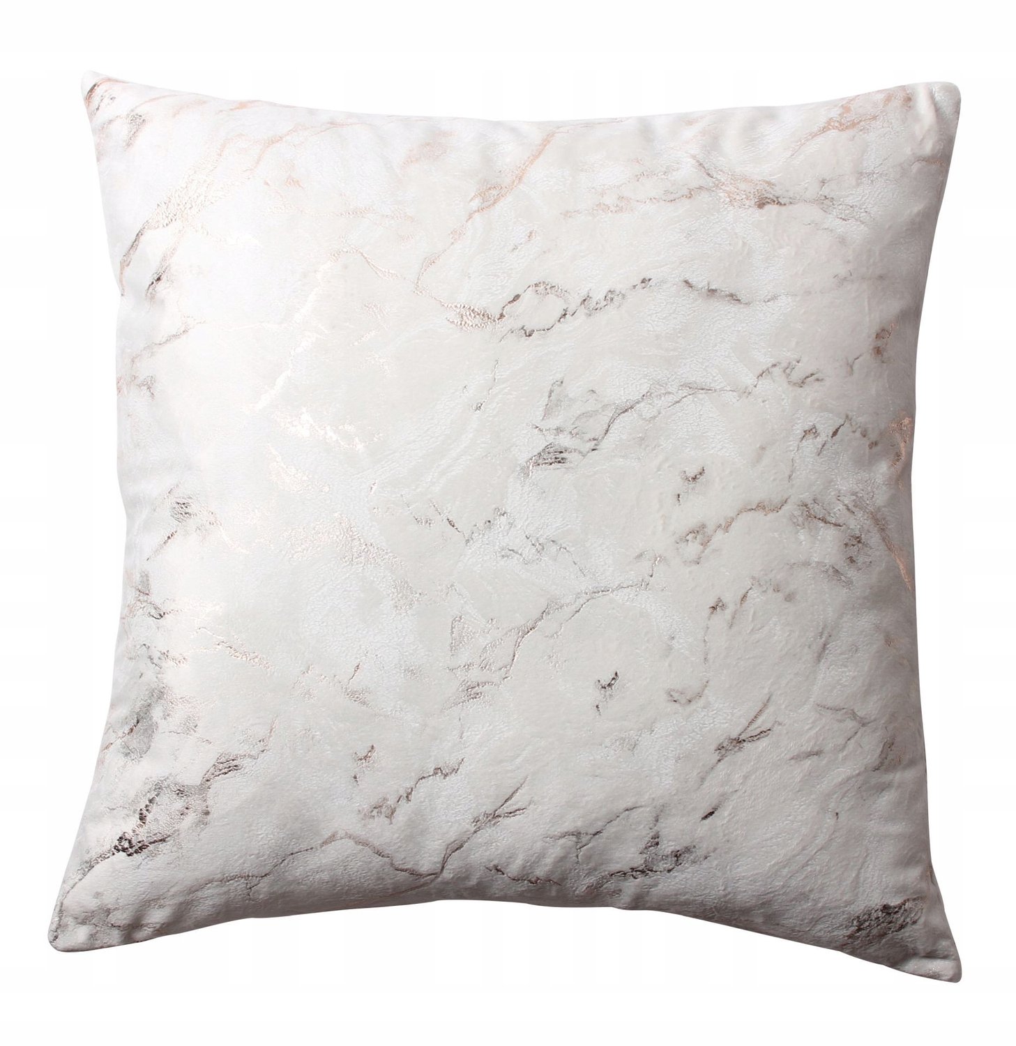 Decoratieve Kussenhoes MARBLE 45x45 cm, Beige Velours met Marmerprint