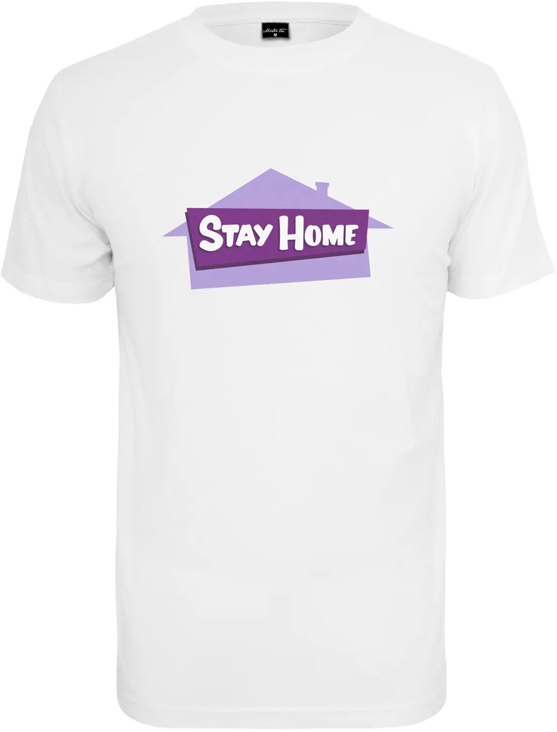 T-shirt Mister Tee stay home Wit