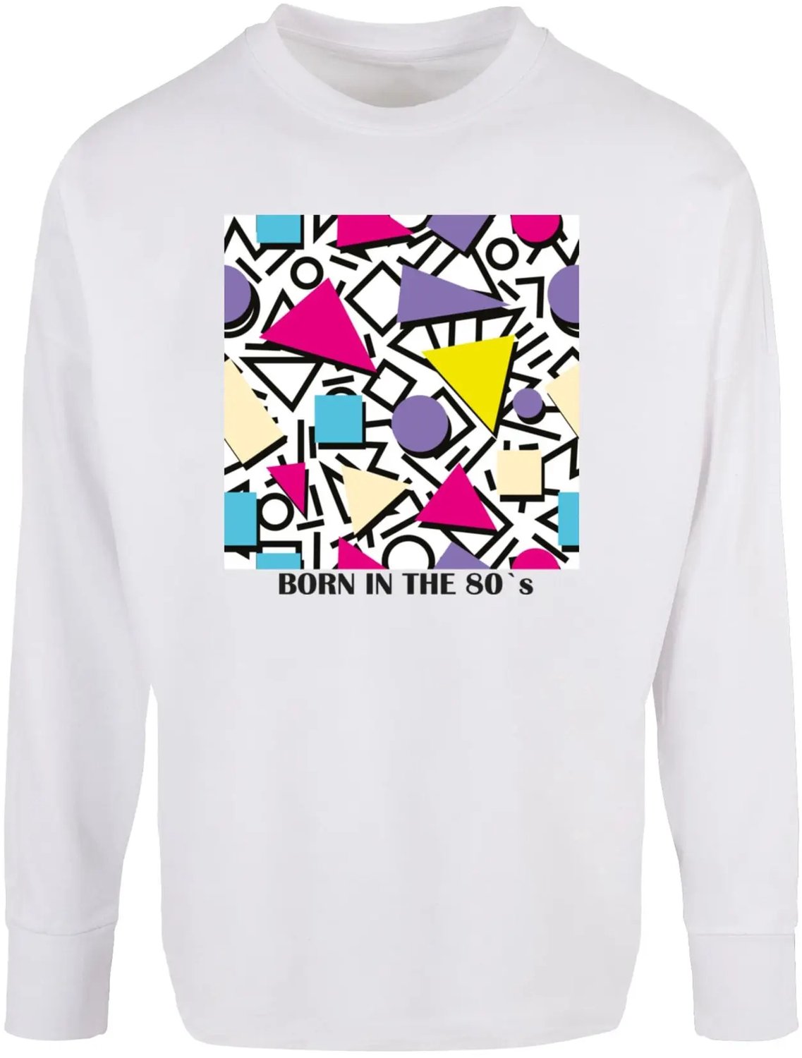 Longsleeve T-shirt Mister Tee Geometric Retro Wit