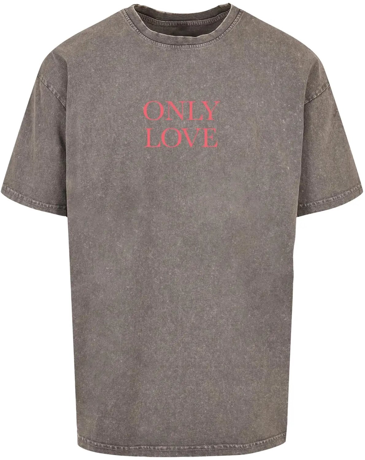 T-shirt Mister Tee Only Love Acid Washed Heavy Asfalt