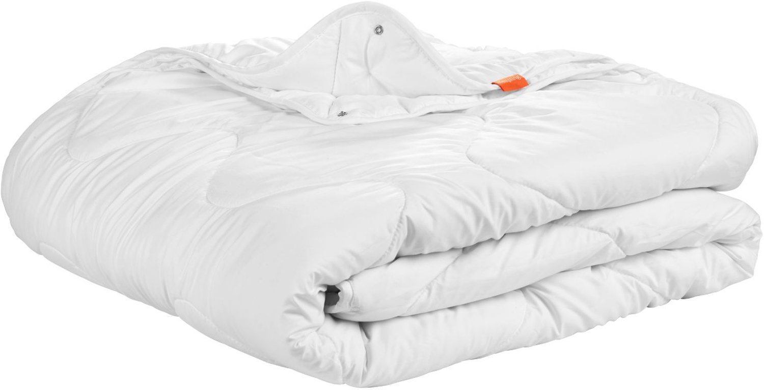 Sleepling Basic 100 4-seizoenen dekbed 155 x 220 cm | Made in EU | Ökotex 100 | Wasbaar op 60 graden | Warmteklasse garantie | 100% fijne microvezel | wit