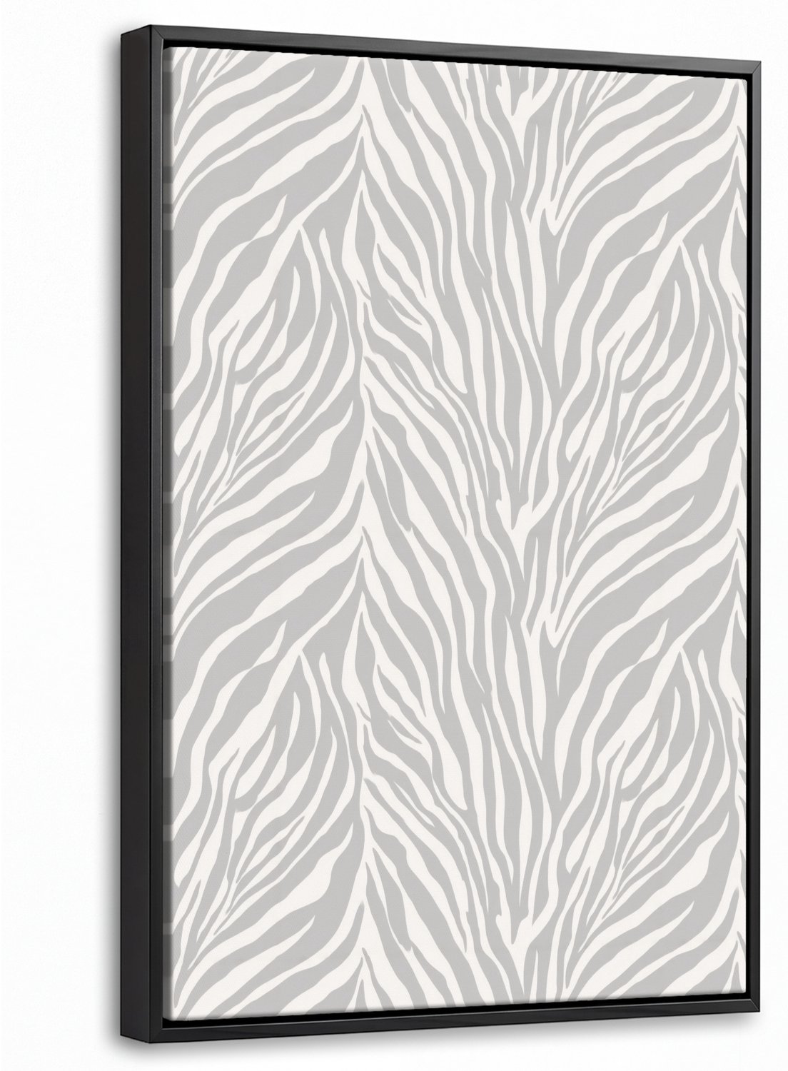 Canvas Schilderij met Baklijst 40x60cm - Zebra - Motief - Grijs - Muurdecoratie woonkamer - Slaapkamer decoratie - Kamer accessoires - Schilderijen op canvas met lijst
