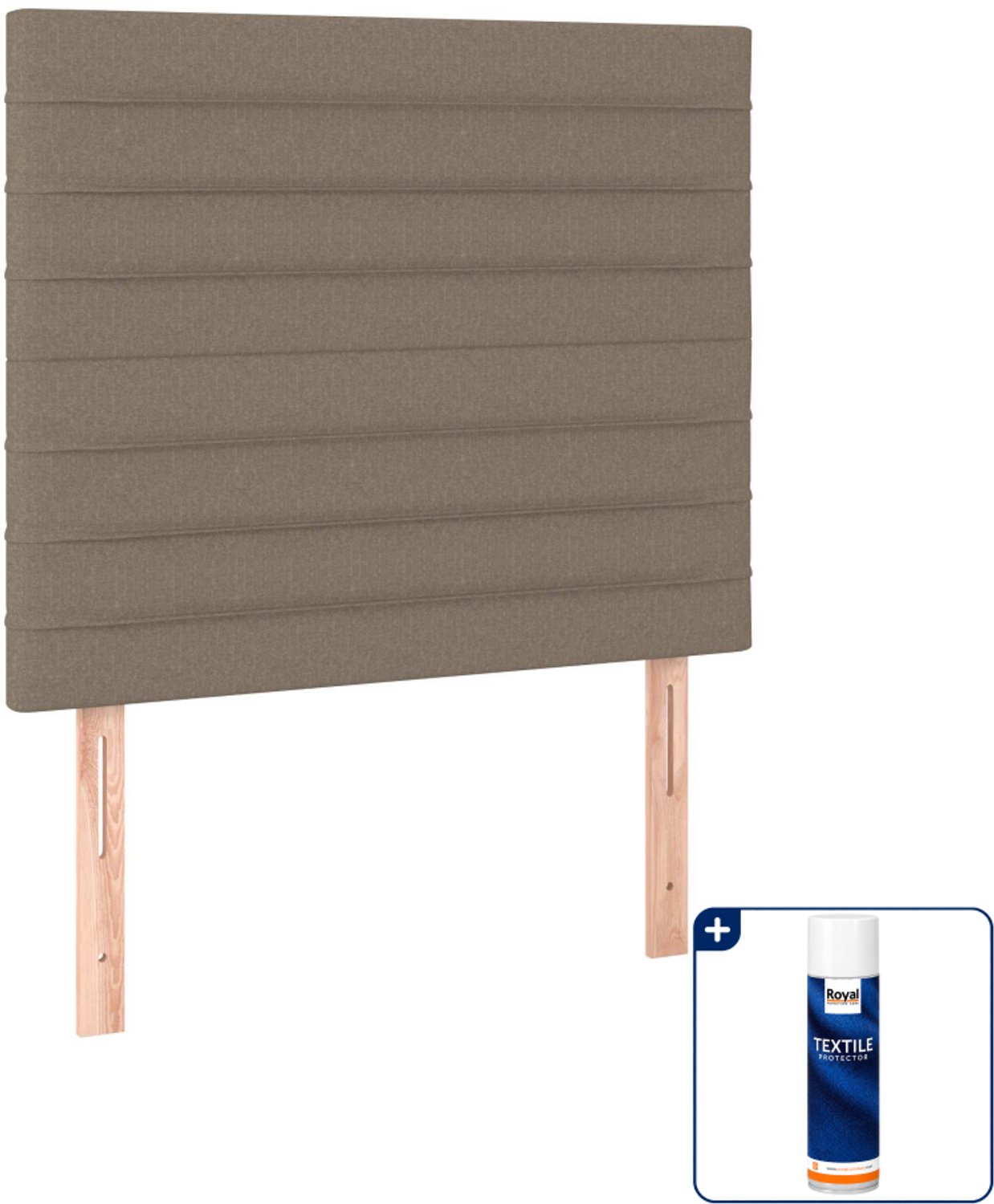 vidaXL boxspring met matras 120 x 190 cm - stof - taupe - Inclusief textielbeschermer 500 ml