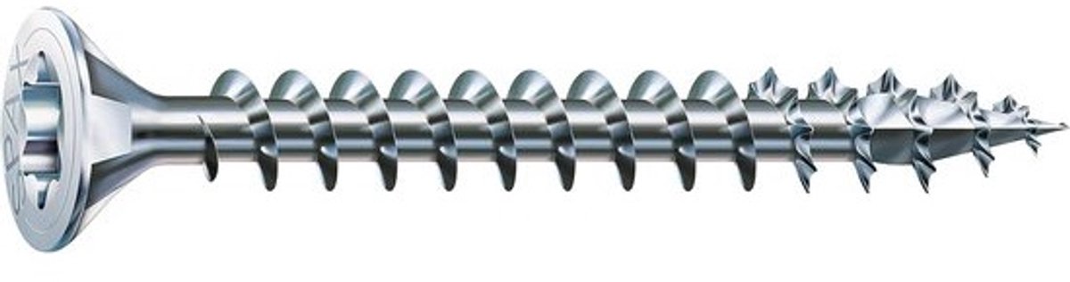 Universele Schroef 4 x 16 mm - 1000 stuks, Voldraad, Verzonken Kop, T-STAR plus T20, 4CUT, WIROX