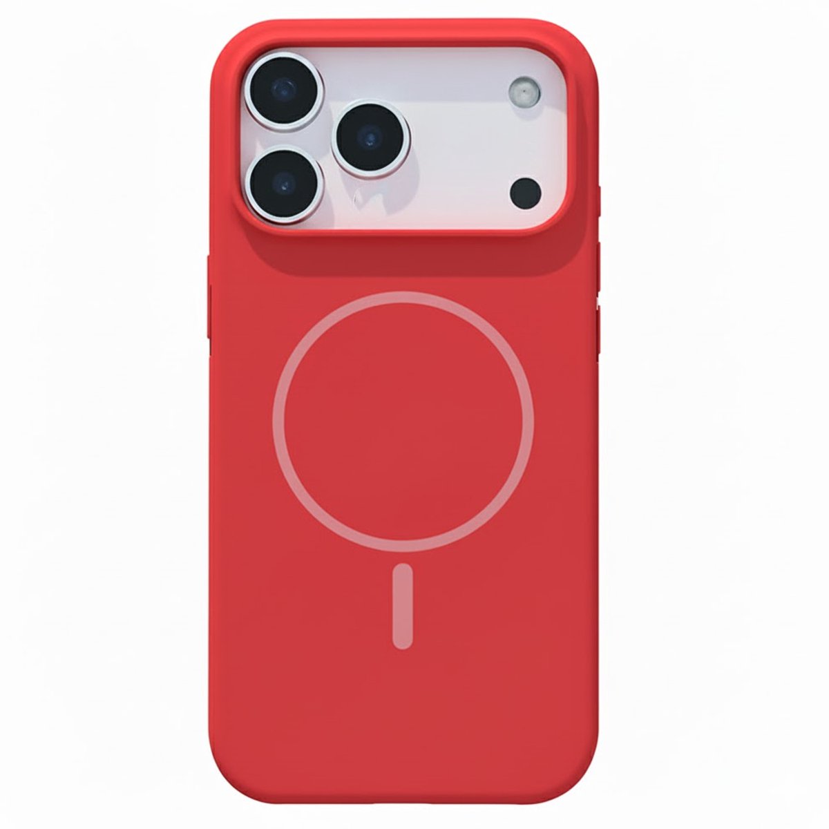 Hoesje Geschikt voor Apple iPhone 18 Pro Max - Rood - Geschikt voor MagSafe - Magnetische Zachte Liquid Siliconen Back Cover Case
