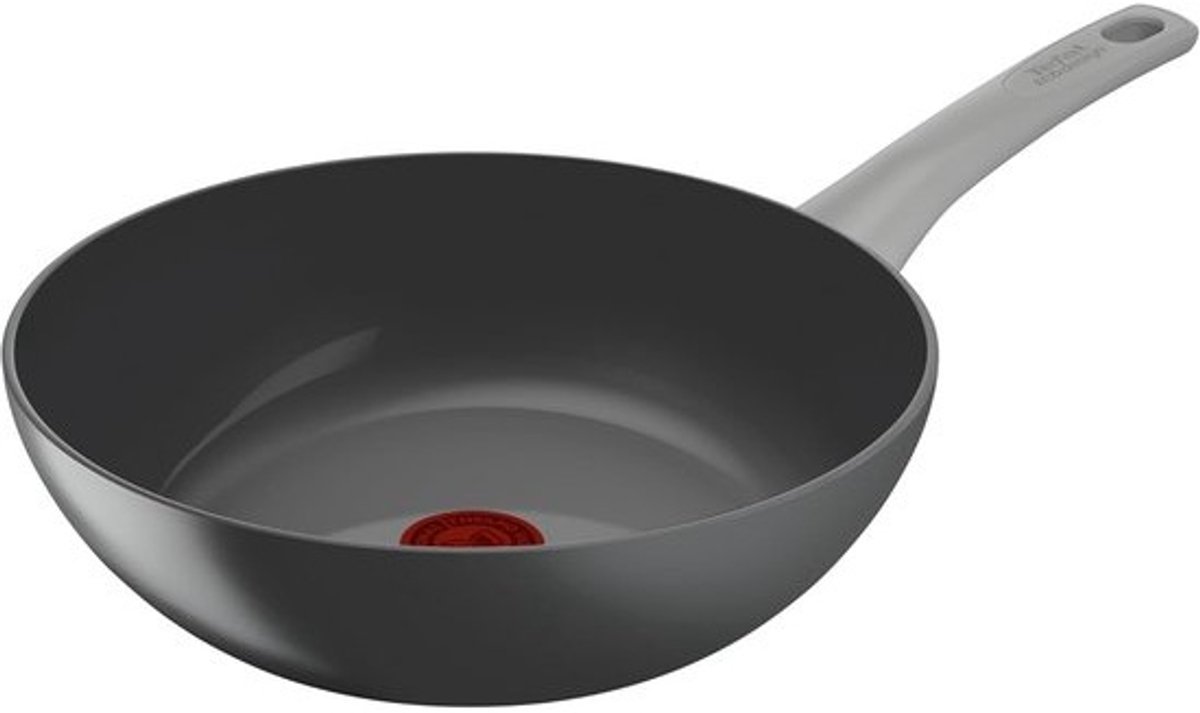 Keramische Wokpan - Koekenpan - Gezond Koken - Eco-ontworpen - 28 cm - Grijs