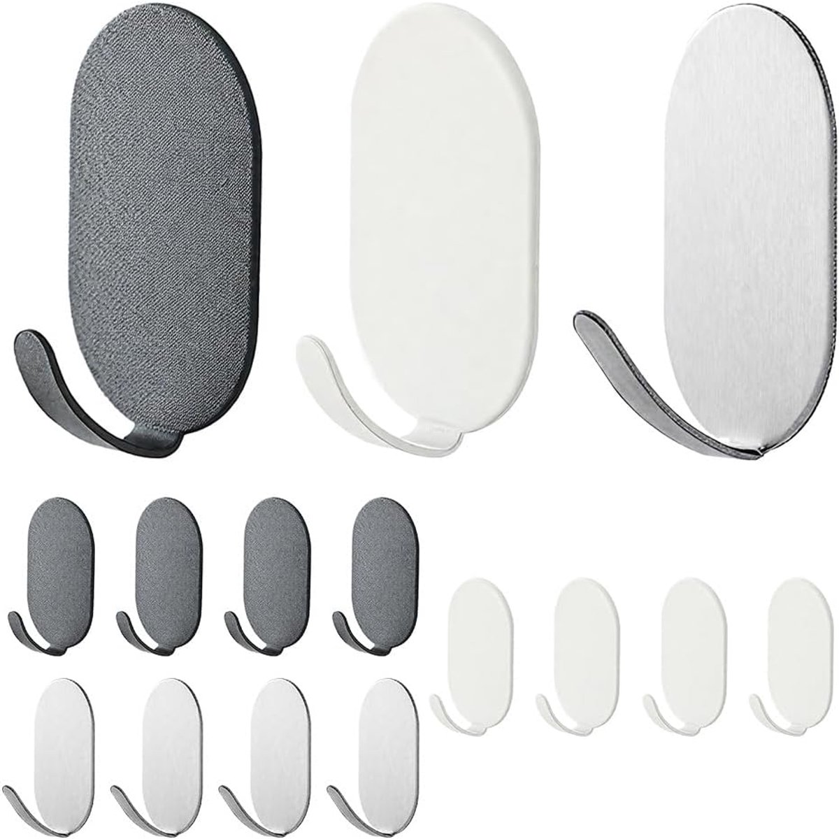 Zelfklevende scheerapparaathouder, Badkamerhaak voor badkamer, keuken, toilet, kantoor (Metaal - A)