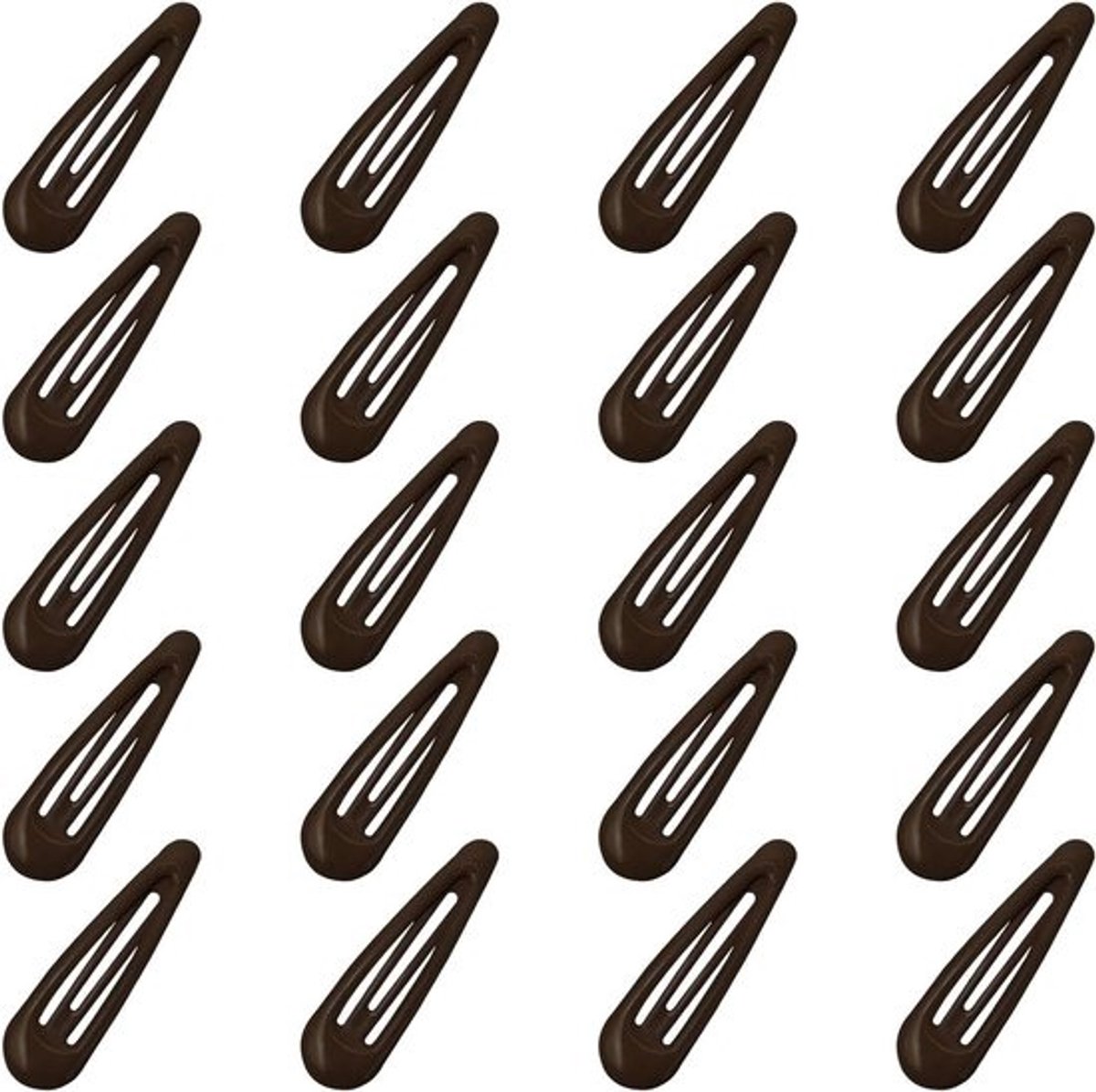 Haarspeldjes Waterdruppel - Snap Clips Vrouwen - Haar Stylen - Zwaar Gecoat Metaal - 48 cm - Bruin