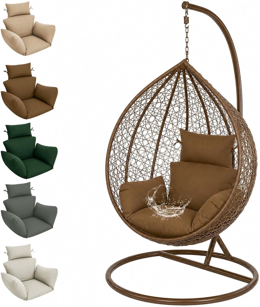 schommelstoel, outdoor, tuinkussen met hoofdsteun, schommelstoelkussen, indoor zitkussen, kussen voor hangschommel, hangmand, schommelstoel, zitkussen, hangstoel