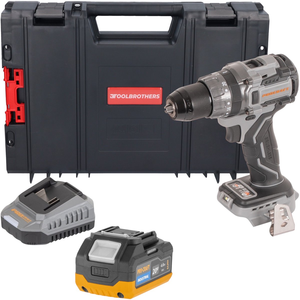 Procraft Industrial CD20Abb accu-klopboormachine 20 V 85 Nm Solo - zonder accu, zonder oplader