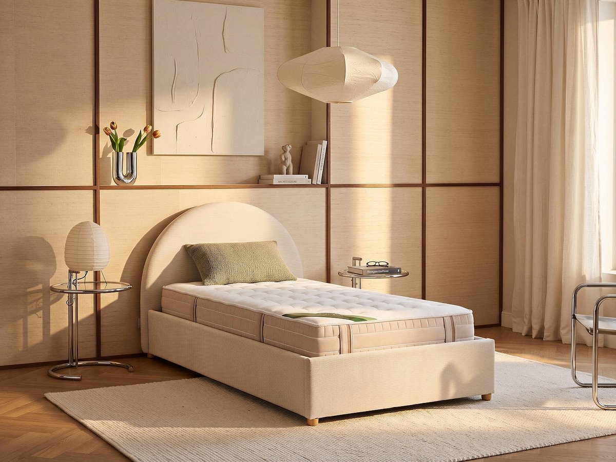 Vente-unique Matras 90 x 190 cm pocketveren 5 zones traagschuim en anti-bedwantsen tijk dikte 24 cm - VIREVO van NATUREA Wit