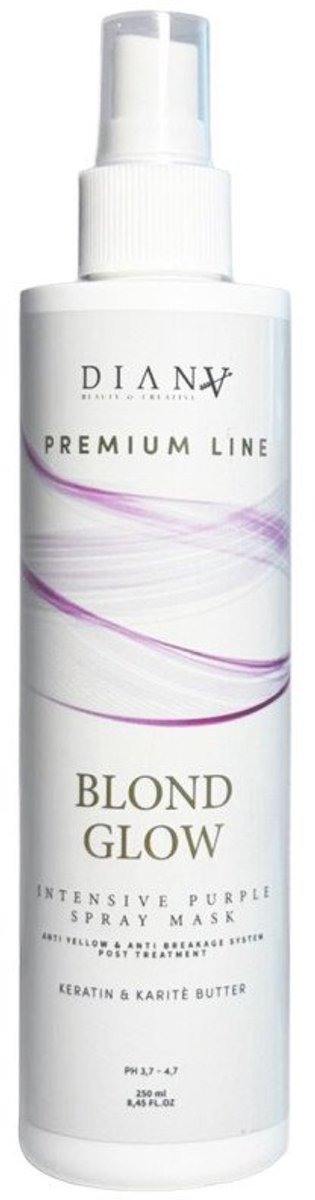Diana Beauty & Creative Blond Glow 10 in 1 - Paarse leave-in spray voor blond haar - Anti-pluis en hittebescherming - 250 ml