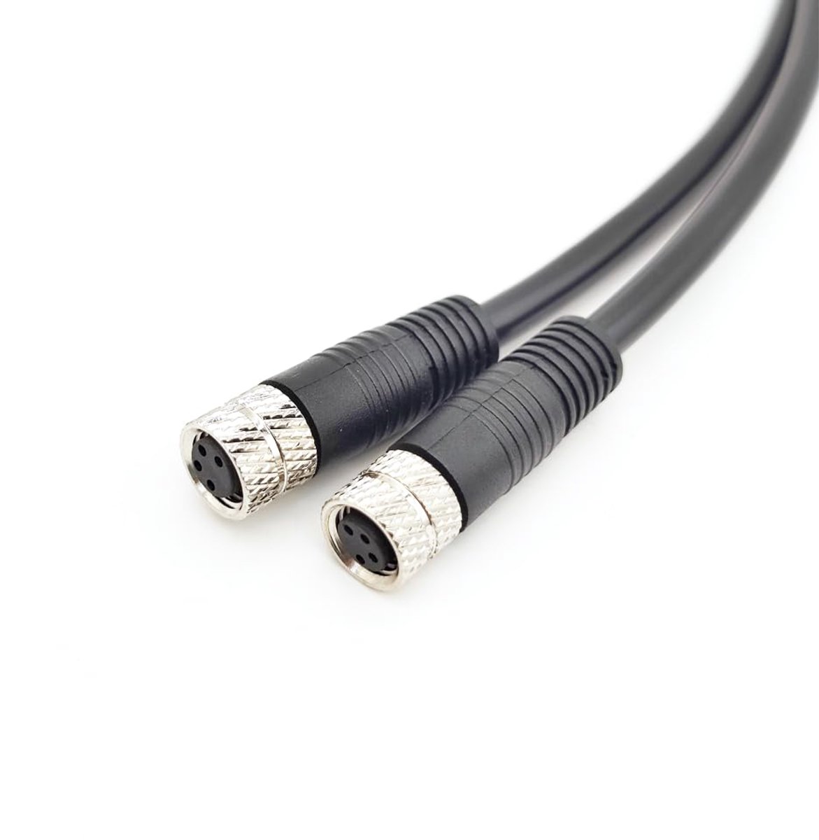 4-polig vrouwelijk naar mannelijk rechte kabel met A-code, luchtvaartsensor, elektrisch pvc 30 V 3 A DC, industrieel gieten 2