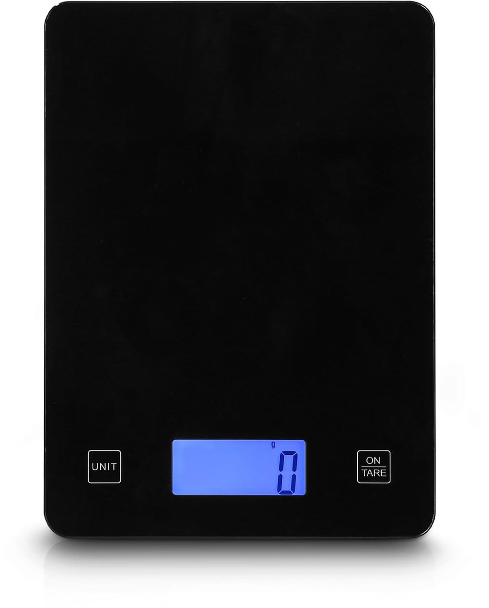 Keukenweegschaal, 10 kg, multifunctionele elektronische weegschaal, intelligente keukenweegschaal met tarra-functie, lcd-display, hoge precisie, 1 g/0,1 g