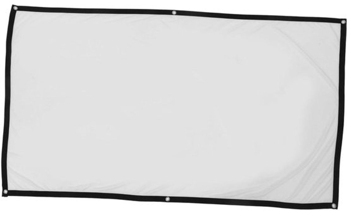 Projectiescherm Set - Scherm Buiten Binnen - Film Avond Thuis - 170 Graden Kijkhoek - 159 x 90 cm - Wit