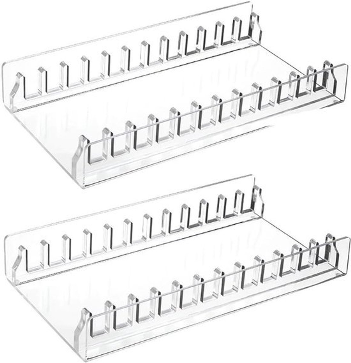 CD Houder - CD Organizer - Media Opbergen - Transparant Acryl - Set van 2 - Doorzichtig