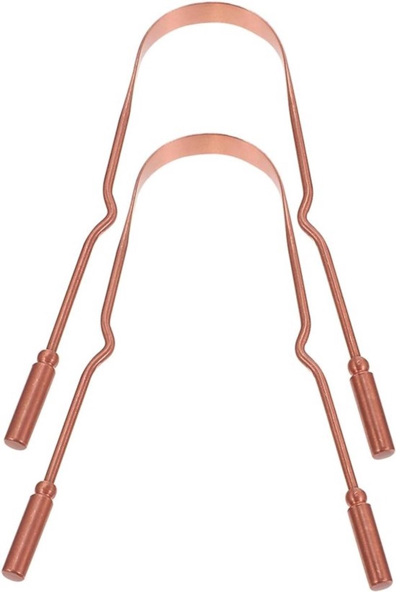 Tongschrapers Set - Mondverzorging Hulpmiddel - Mondhygiëne Verbeteren - Ergonomisch U-vormig Ontwerp - 13 cm - Goud