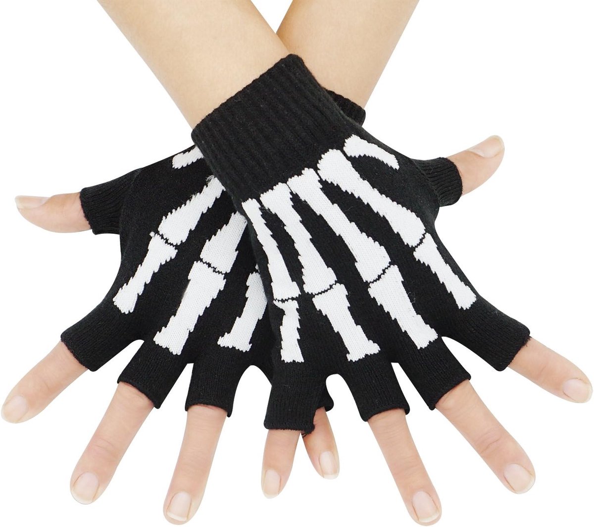 Handschoenen, rekbaar, vingerloos, skelet, handschoenen