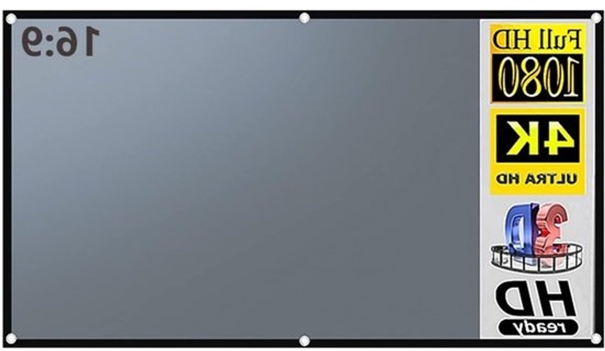 Projectorscherm - Projector Scherm - Thuisbioscoop - Anti-Licht - 30-133 Inch - Grijs