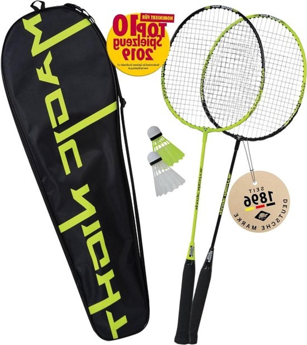 Badmintonset - Recreatie set - Avondspel - Met LED shuttles - 2 rackets - Niet gespecificeerd
