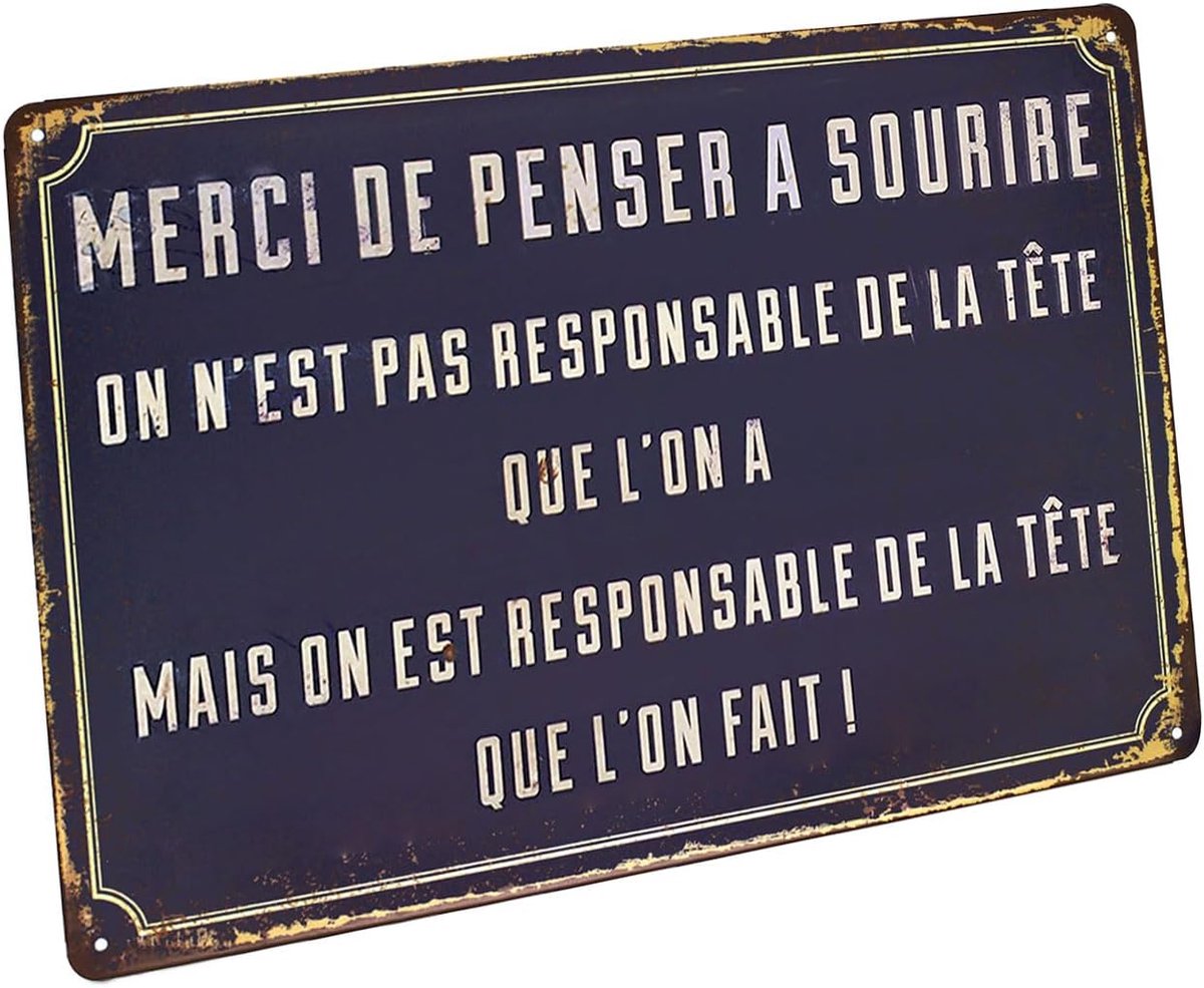 Bedankt voor het denken aan een glimlach, metalen bord poster metalen plaat slogan kunst decor vintage voor thuis cafe pub