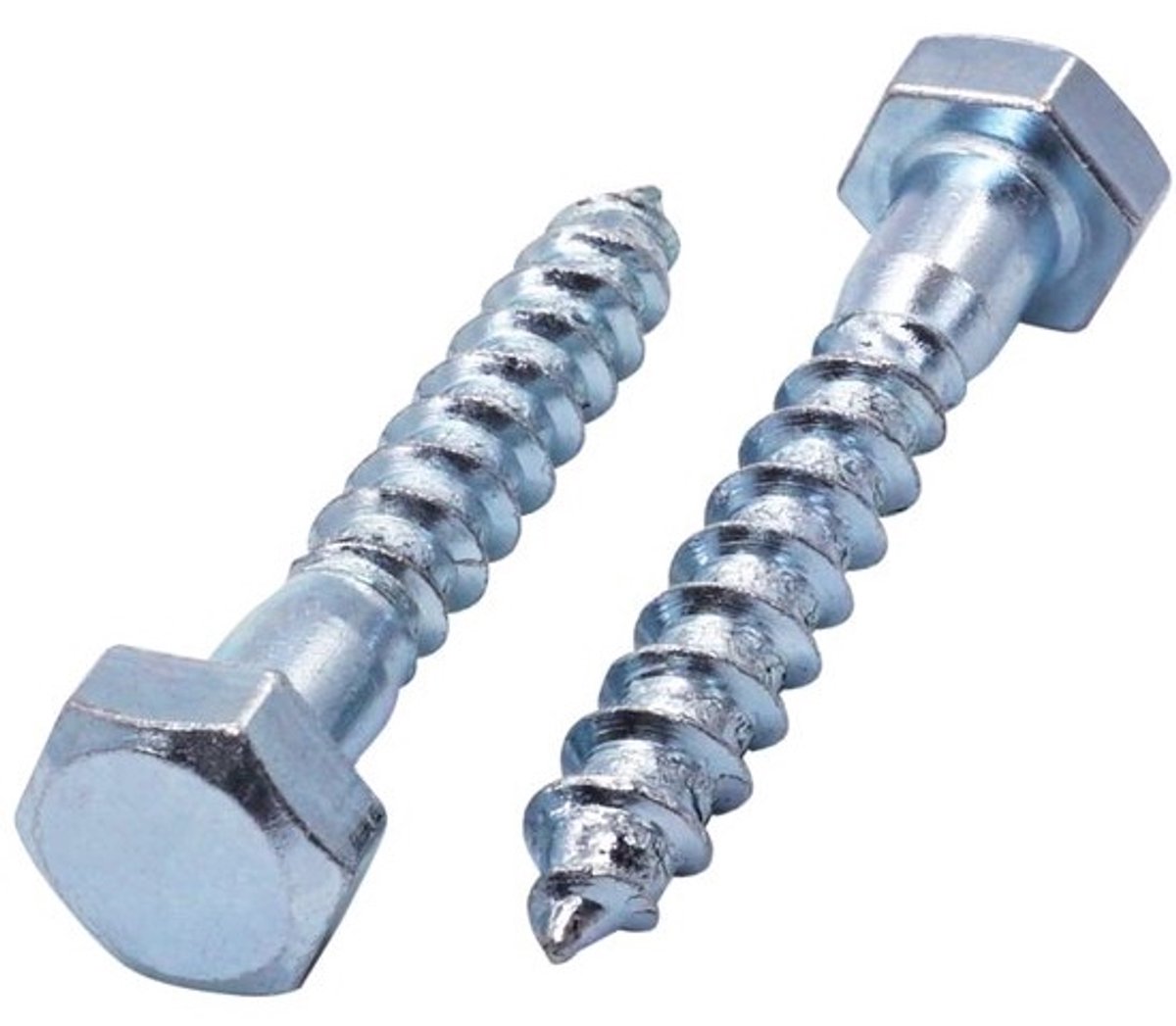 Houtschroeven Verzinkt Staal Zeskant Kop M10 x 60 mm - 50 stuks