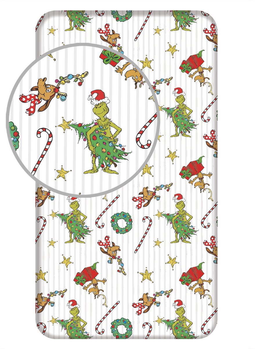 The Grinch Hoeslaken - 90 x 200 cm - Katoen