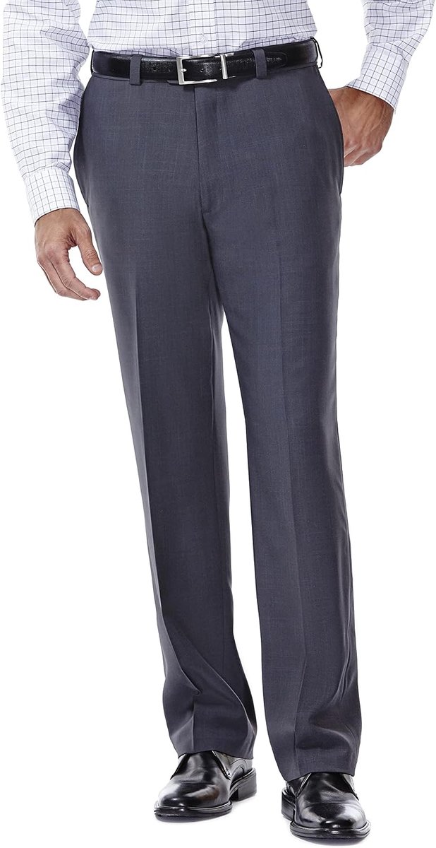 Heren E-CLO Repreve Stria Flat Front Dress Pant