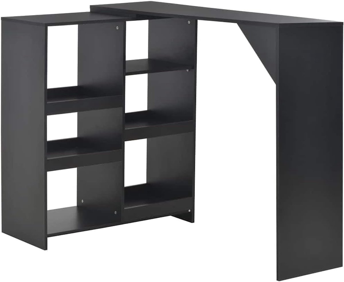 Schap Eigentijds ontwerp L vormig frame 138x39x110 cm zwart